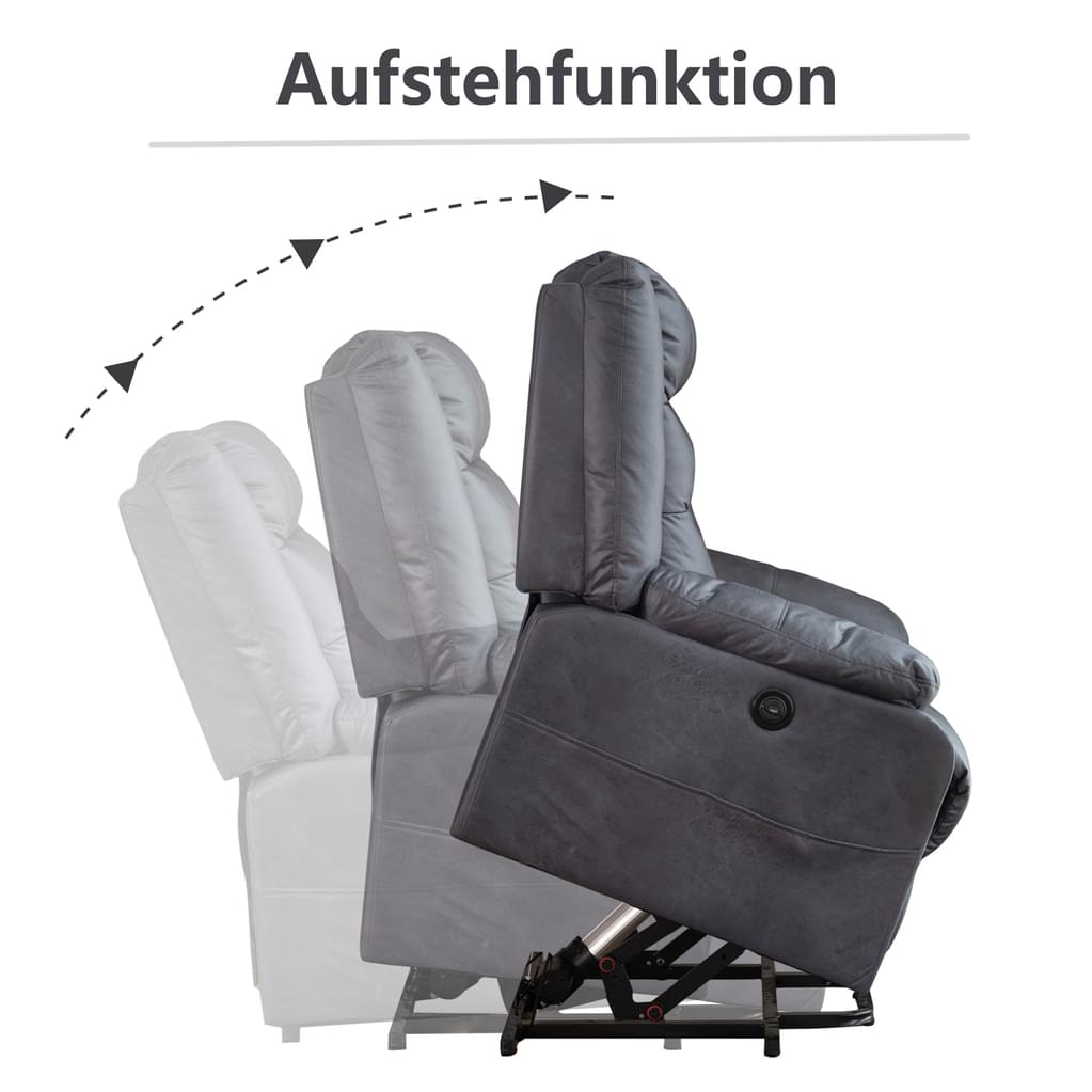 ASUKALE Elektrischer Aufstehhilfe Relaxsessel,Senioren Sessel, Aufstehsessel Elektrisch mit Aufbewahrungstasche，Elektrisch fernseh TV Sesel