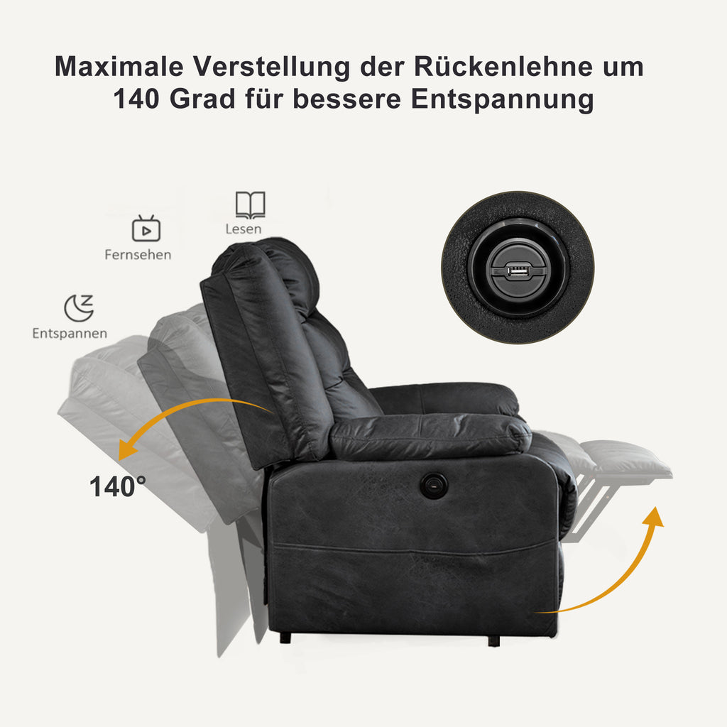 ASUKALE Elektrischer Aufstehhilfe Relaxsessel,Senioren Sessel, Aufstehsessel Elektrisch mit Aufbewahrungstasche，Elektrisch fernseh TV Sesel